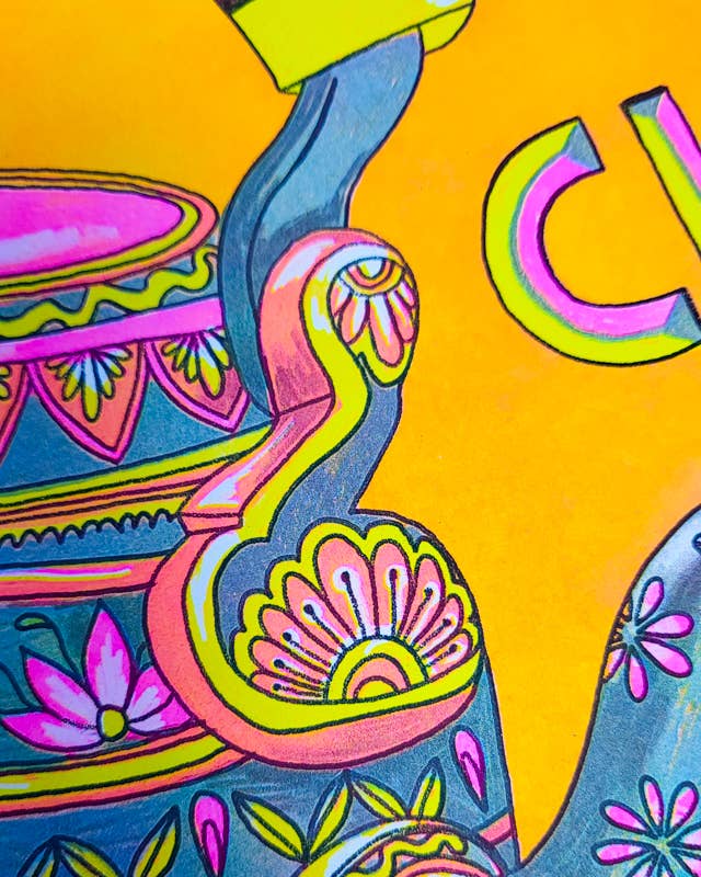 It's Always Chai Time A3 Risograph Print