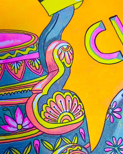 It's Always Chai Time A3 Risograph Print