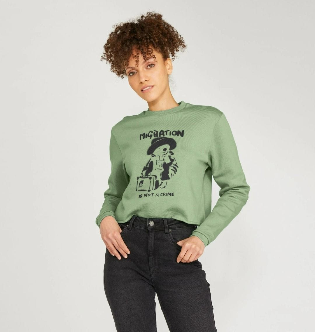 Migration is Not a Crime Organic Cotton Boxy Jumper Migration Museum