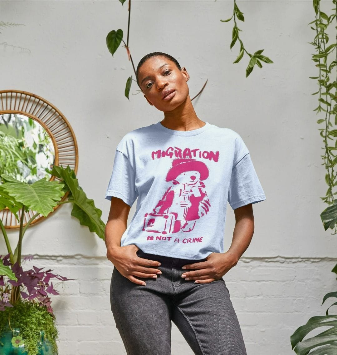 Migration Is Not a Crime - Organic Cotton Women's Boxy Tee