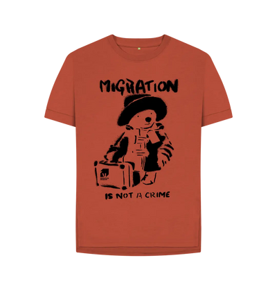 Rust Migration Is Not A Crime - Organic Cotton Women's Relaxed Fit T-shirt