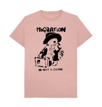 Sunset Pink Recycled Printed T-Shirt Front