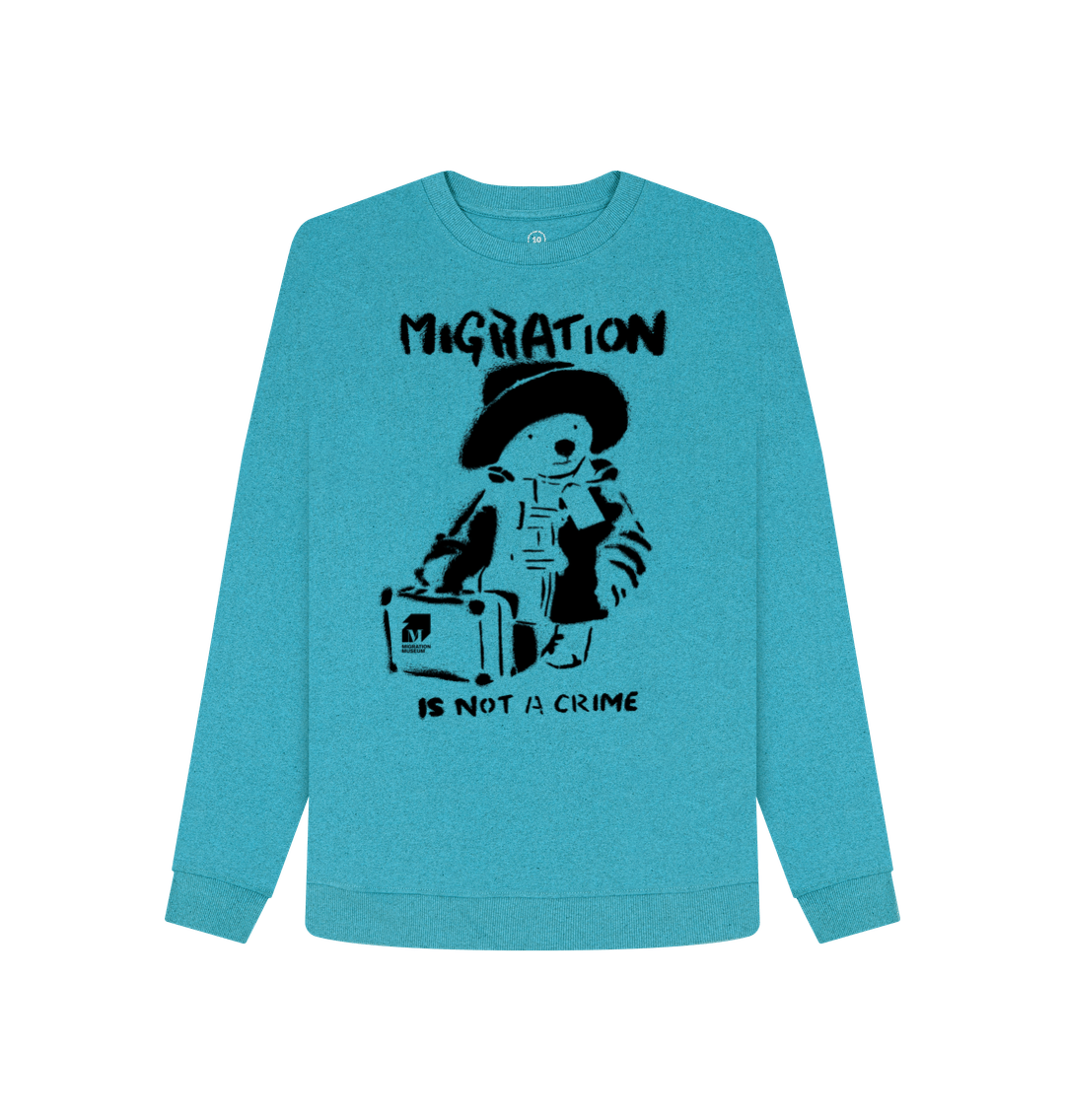 Ocean Blue Recycled Printed Sweater Front