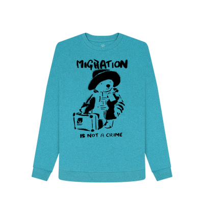 Ocean Blue Recycled Printed Sweater Front