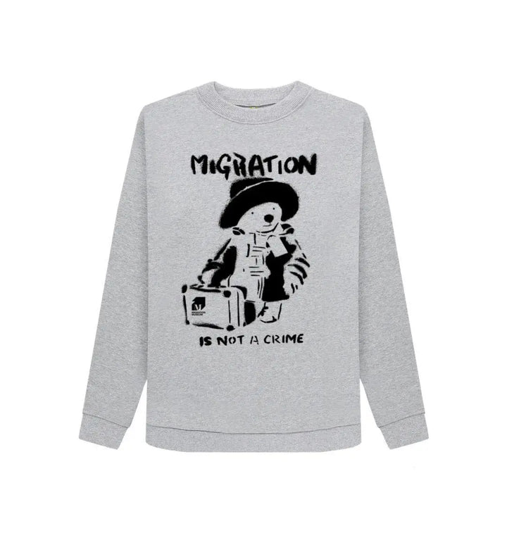 Migration Is Not a Crime - Organic Cotton Women's Jumper - Migration Museum Shop