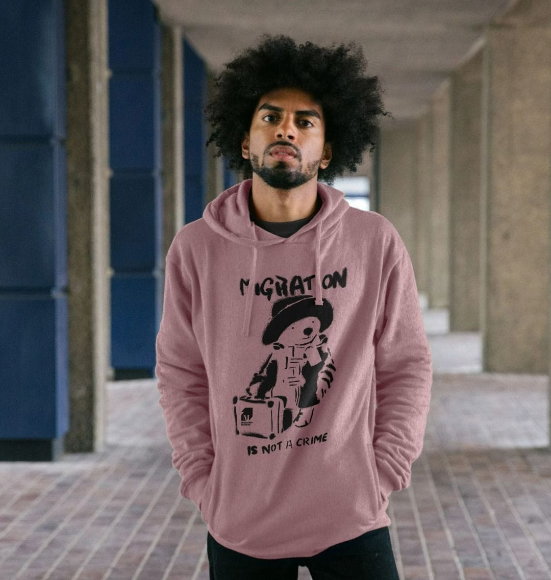 Migration is not a Crime Unisex Remill®  Organic Hoodie Teemill