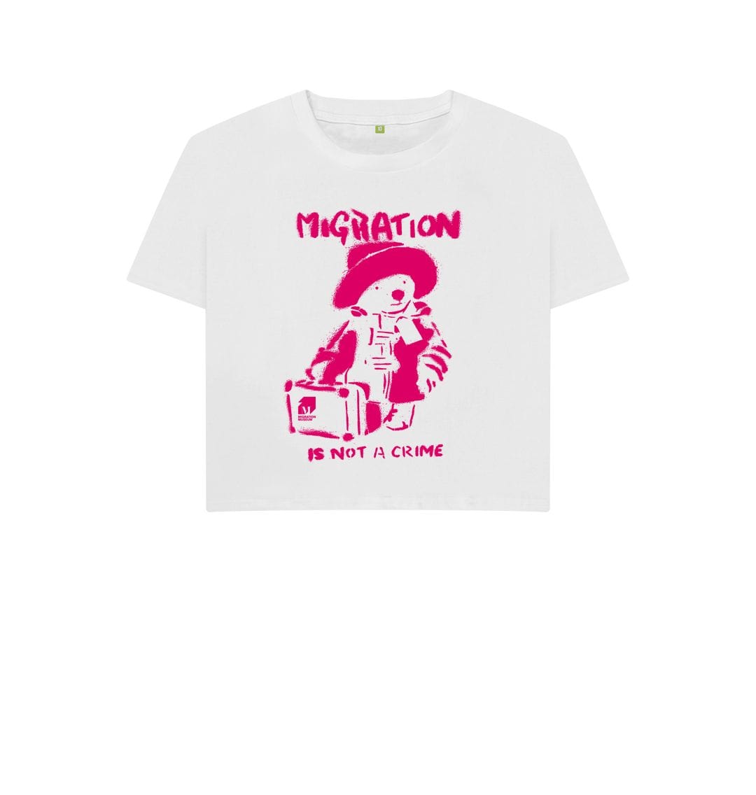 White Migration Is Not a Crime - Organic Cotton Women's Boxy Tee
