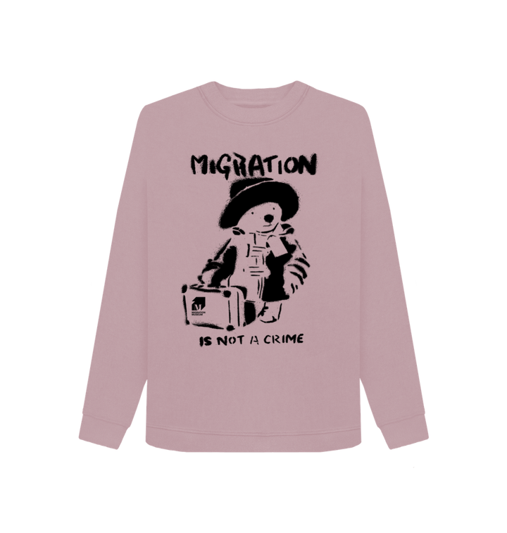 Mauve Printed Sweater Front