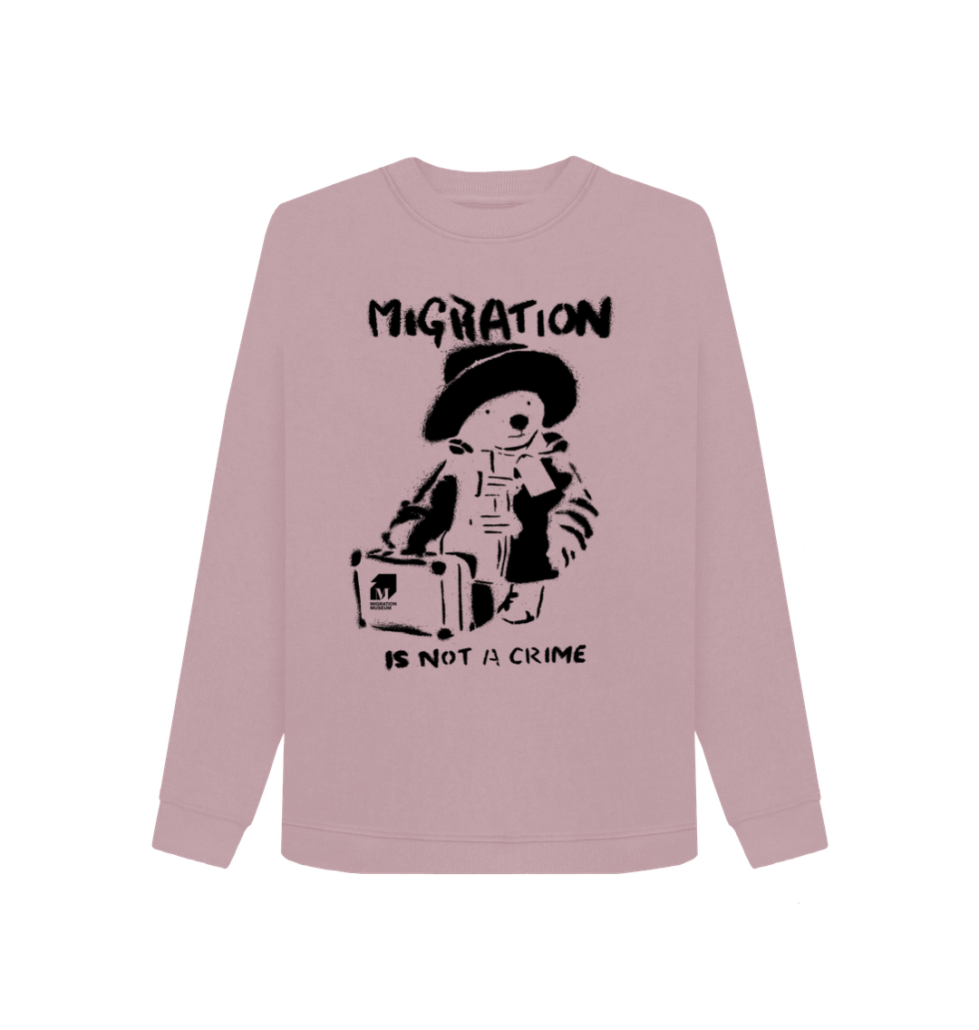 Mauve Printed Sweater Front