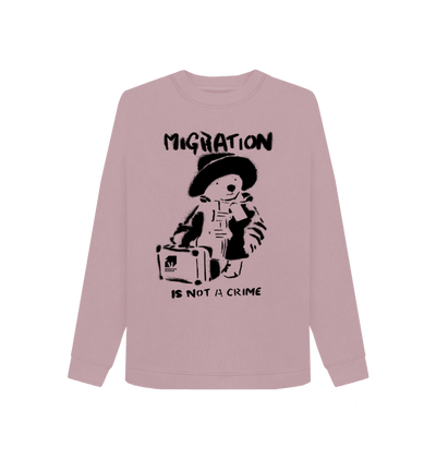 Mauve Printed Sweater Front