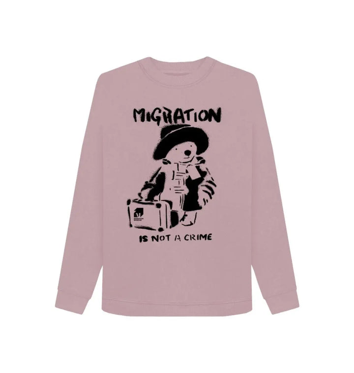 Migration Is Not a Crime - Organic Cotton Women's Jumper - Migration Museum Shop