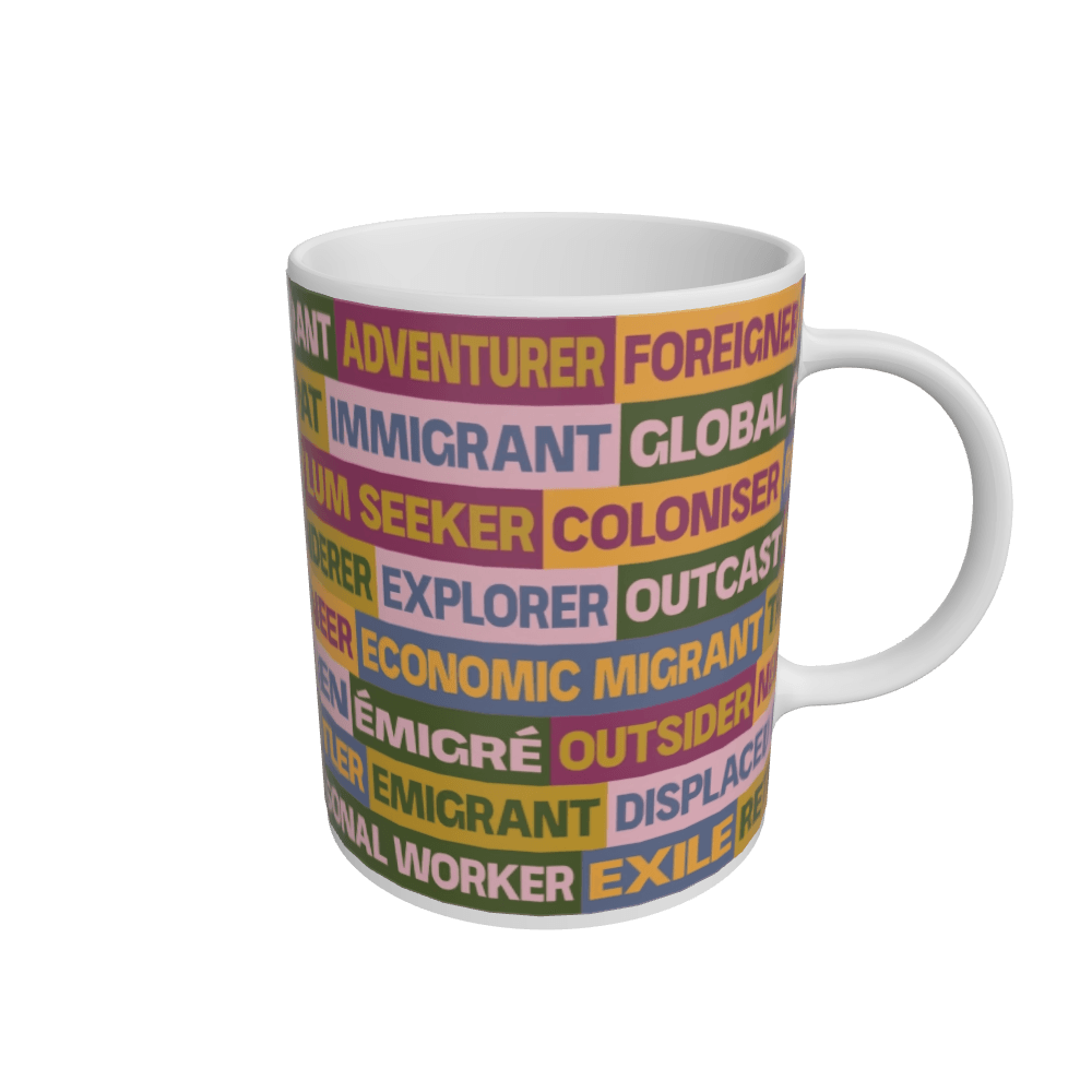 White Do Labels Matter? Mug by Nadina Ali