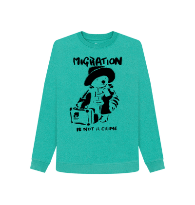 Seagrass Green Recycled Printed Sweater Front