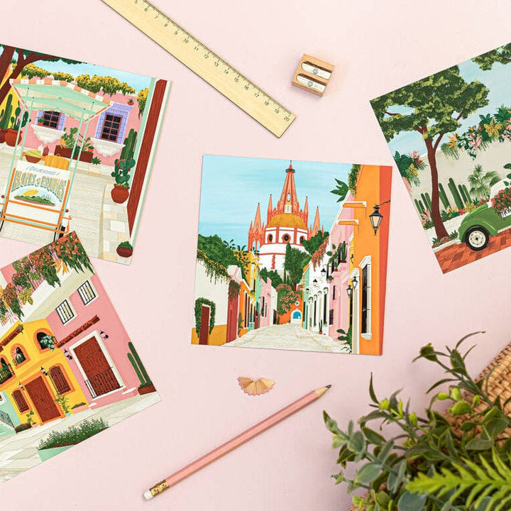Vero Illustrates Mexico Postcards Set of 4