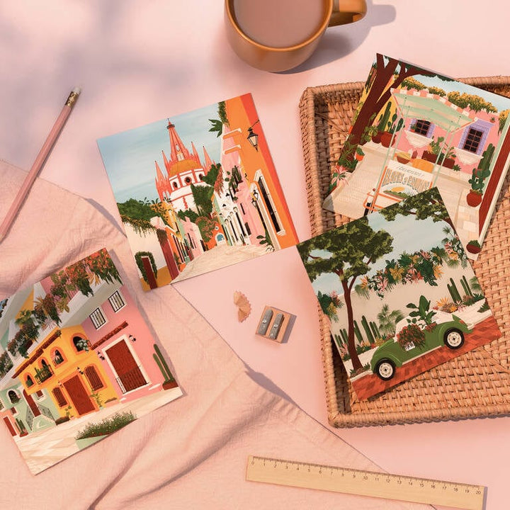 Vero Illustrates Mexico Postcards Set of 4