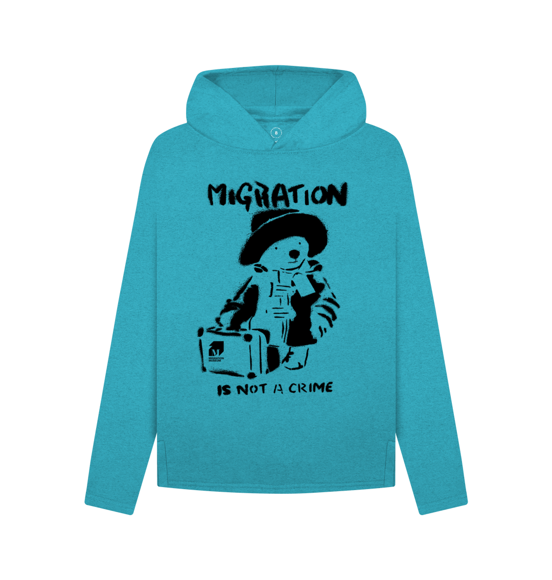 Ocean Blue Recycled Hoody Front