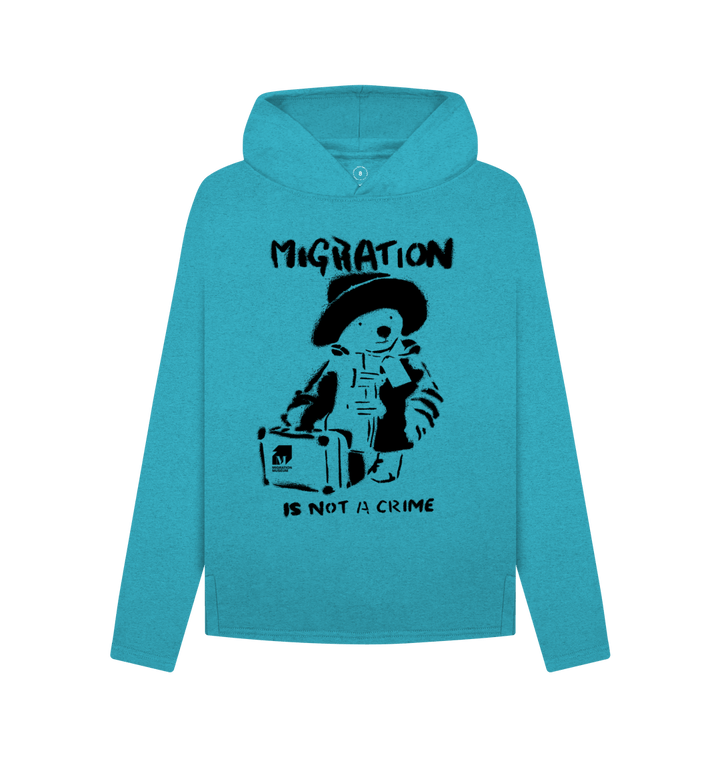 Ocean Blue Recycled Hoody Front