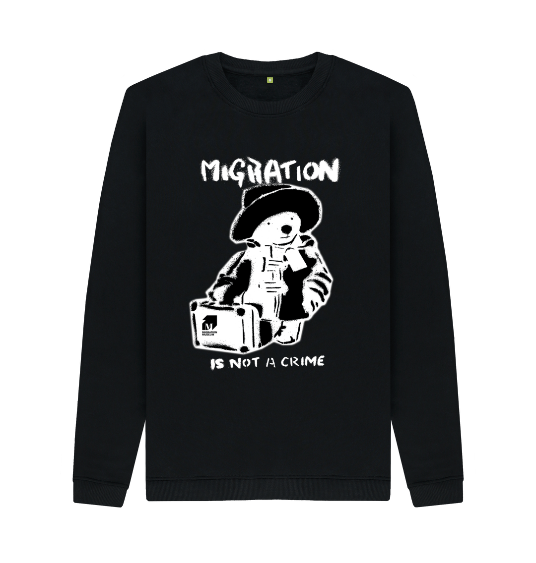 Black Printed Sweater Front