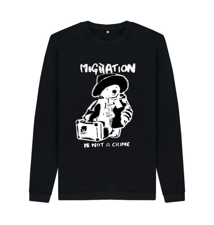 Black Printed Sweater Front