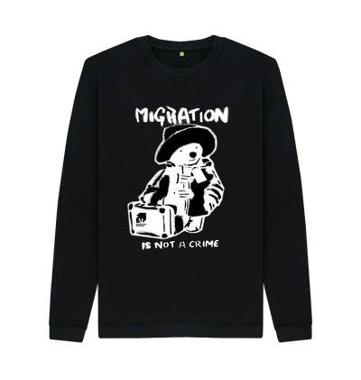 Black Printed Sweater Front