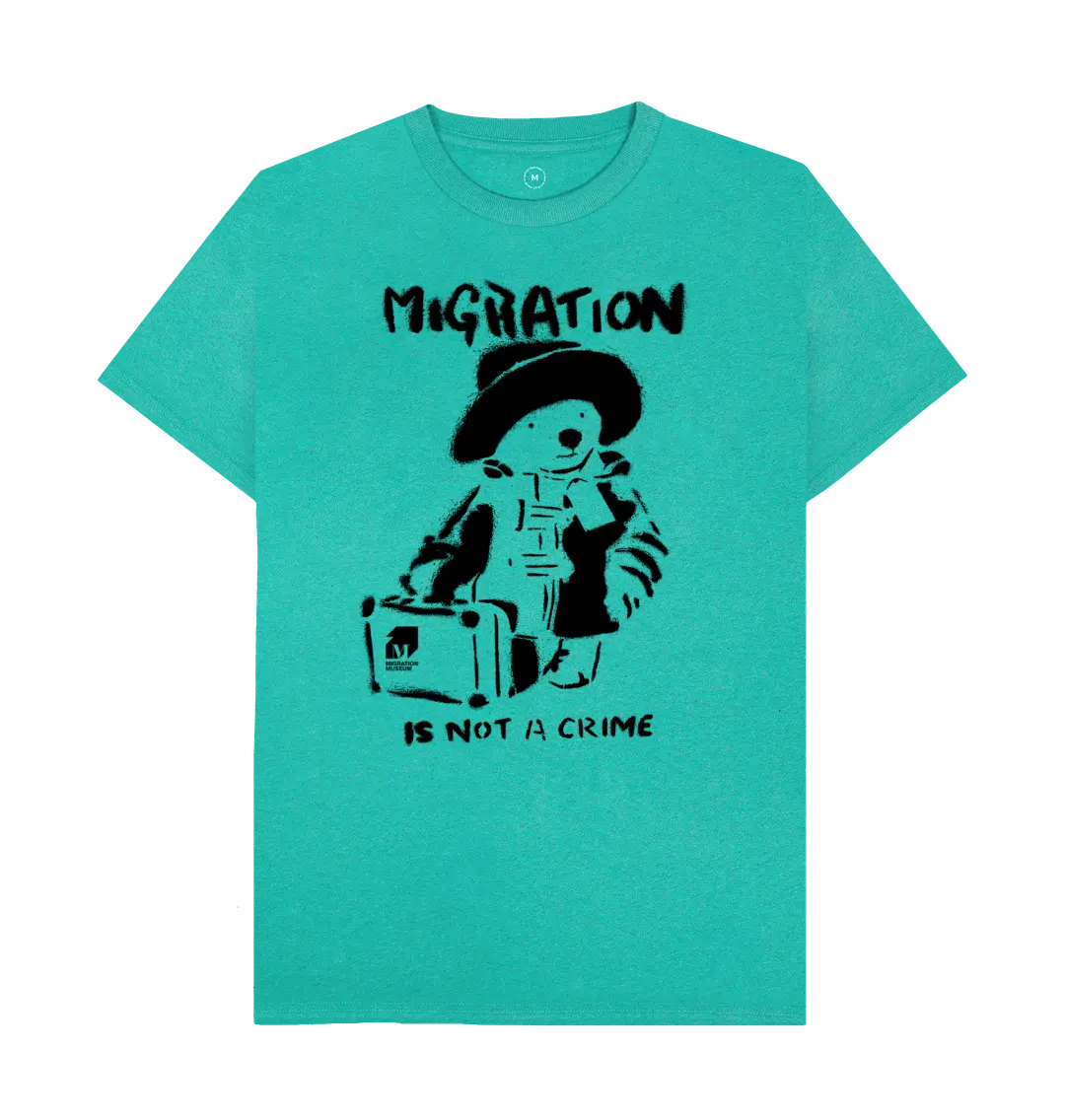Seagrass Green Migration is not a Crime Unisex Remill\u00ae  Organic T-shirt