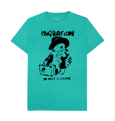 Seagrass Green Recycled Printed T-Shirt Front