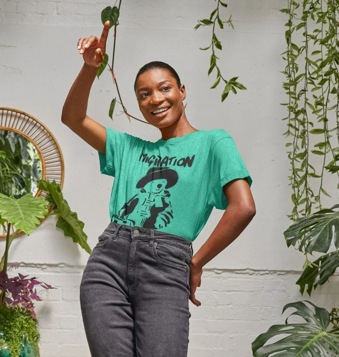 Migration is Not a Crime Women's Remill® Relaxed Fit T-shirt Teemill