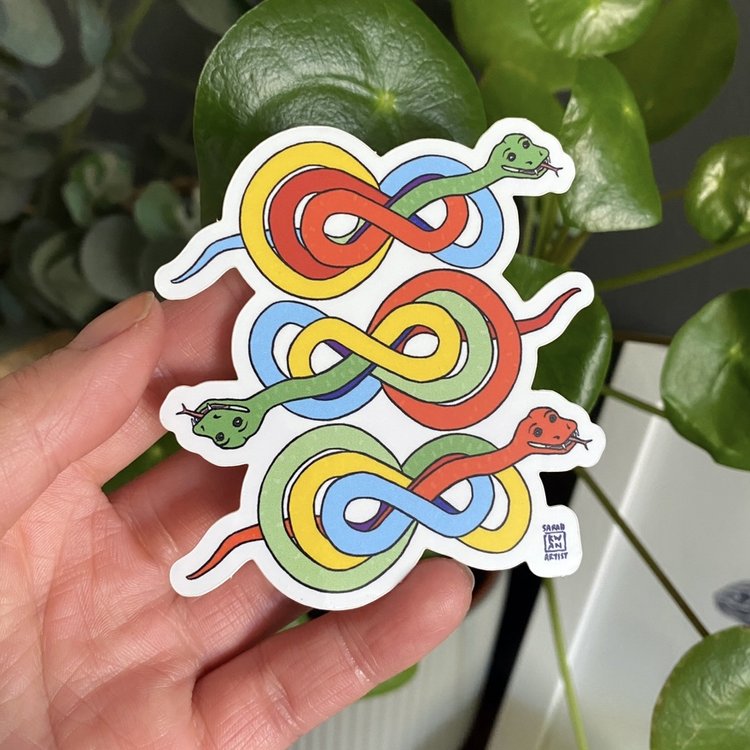 Sarah Kwan Snakey Eights Vinyl Sticker