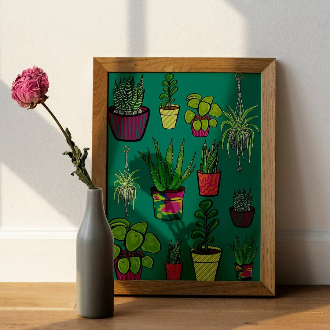 Houseplant Haven A4 Print by Uwu Studio - Migration Museum Shop