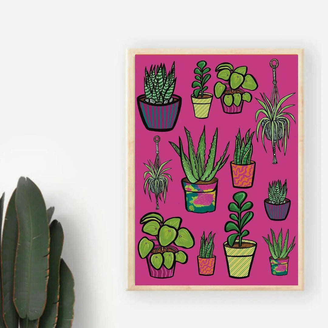 Houseplant Haven A4 Print by Uwu Studio - Migration Museum Shop