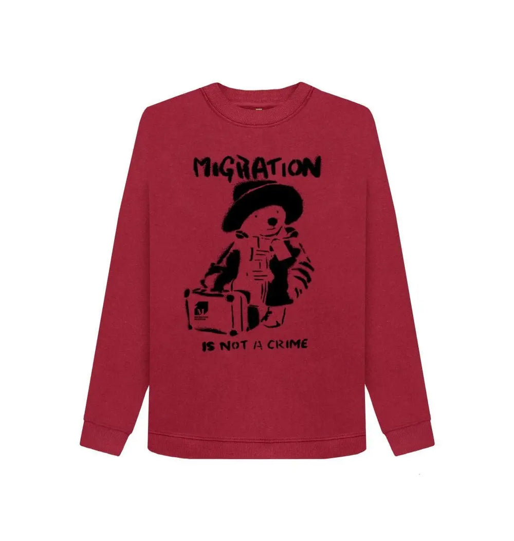 Migration Is Not a Crime - Organic Cotton Women's Jumper - Migration Museum Shop
