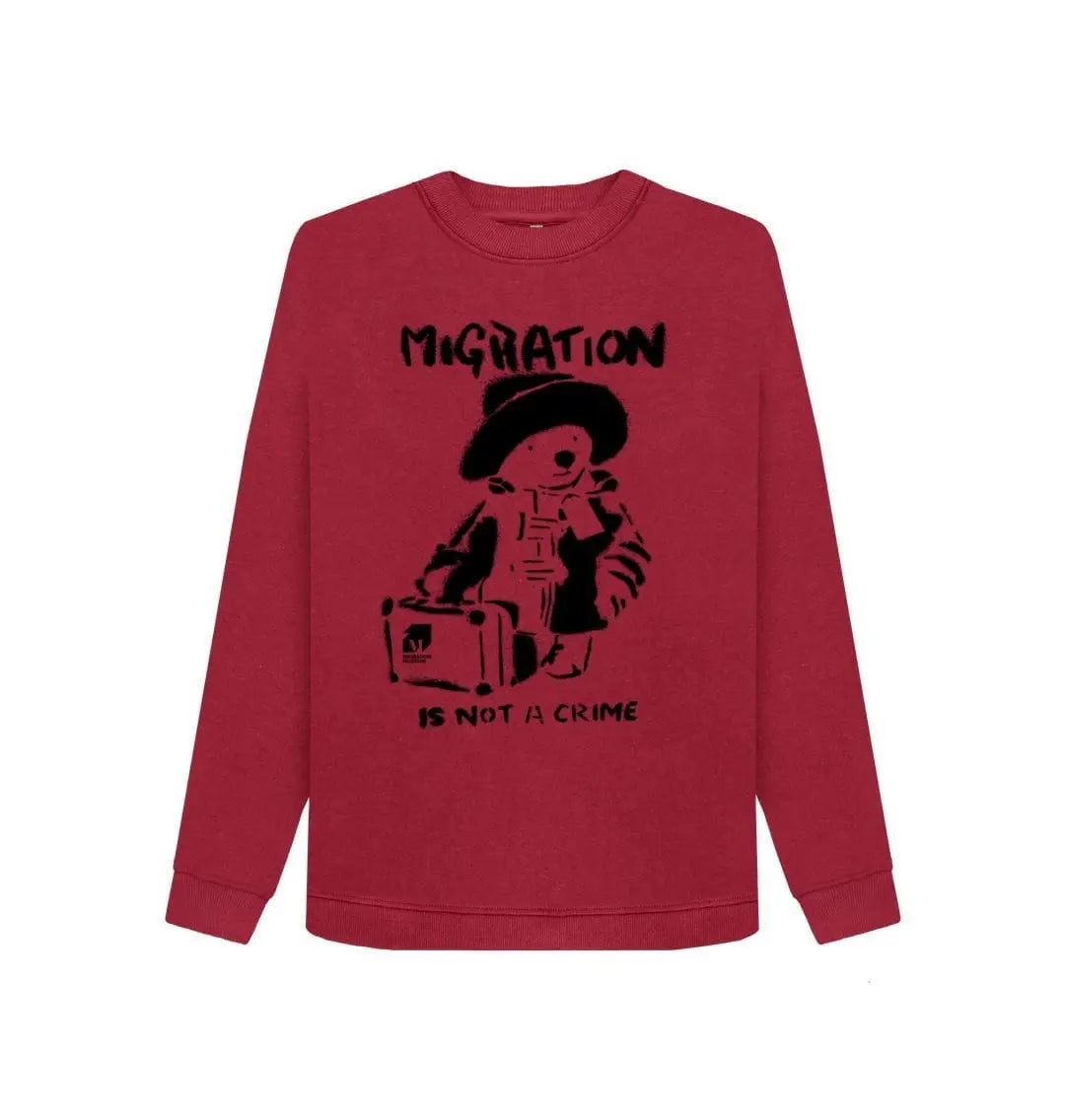 Migration Is Not a Crime - Organic Cotton Women's Jumper - Migration Museum Shop