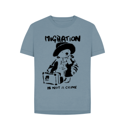Stone Blue Printed T-shirt Front