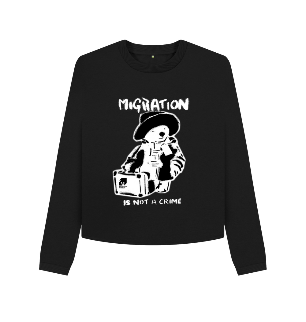 Black Printed Boxy Jumpers Front