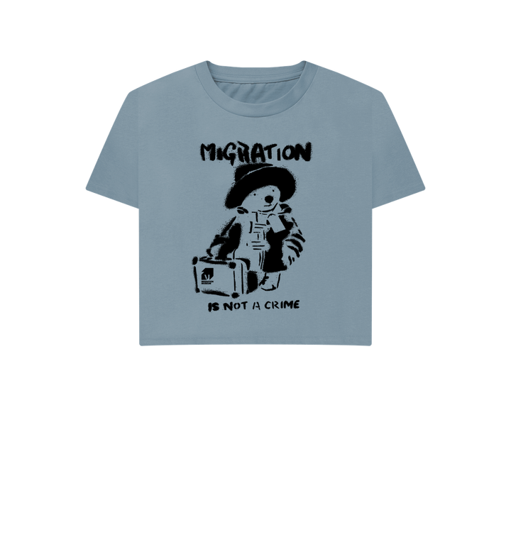 Stone Blue Printed T-shirt Front