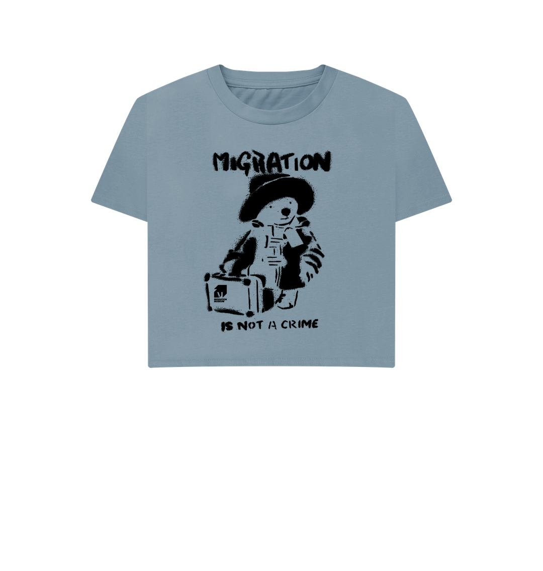 Stone Blue Printed T-shirt