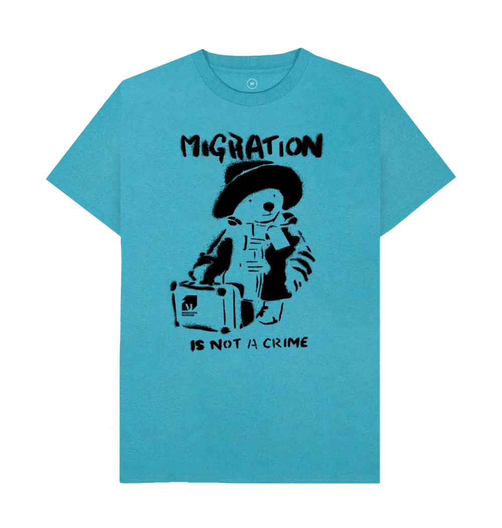 Ocean Blue Migration is not a Crime Unisex Remill\u00ae  Organic T-shirt