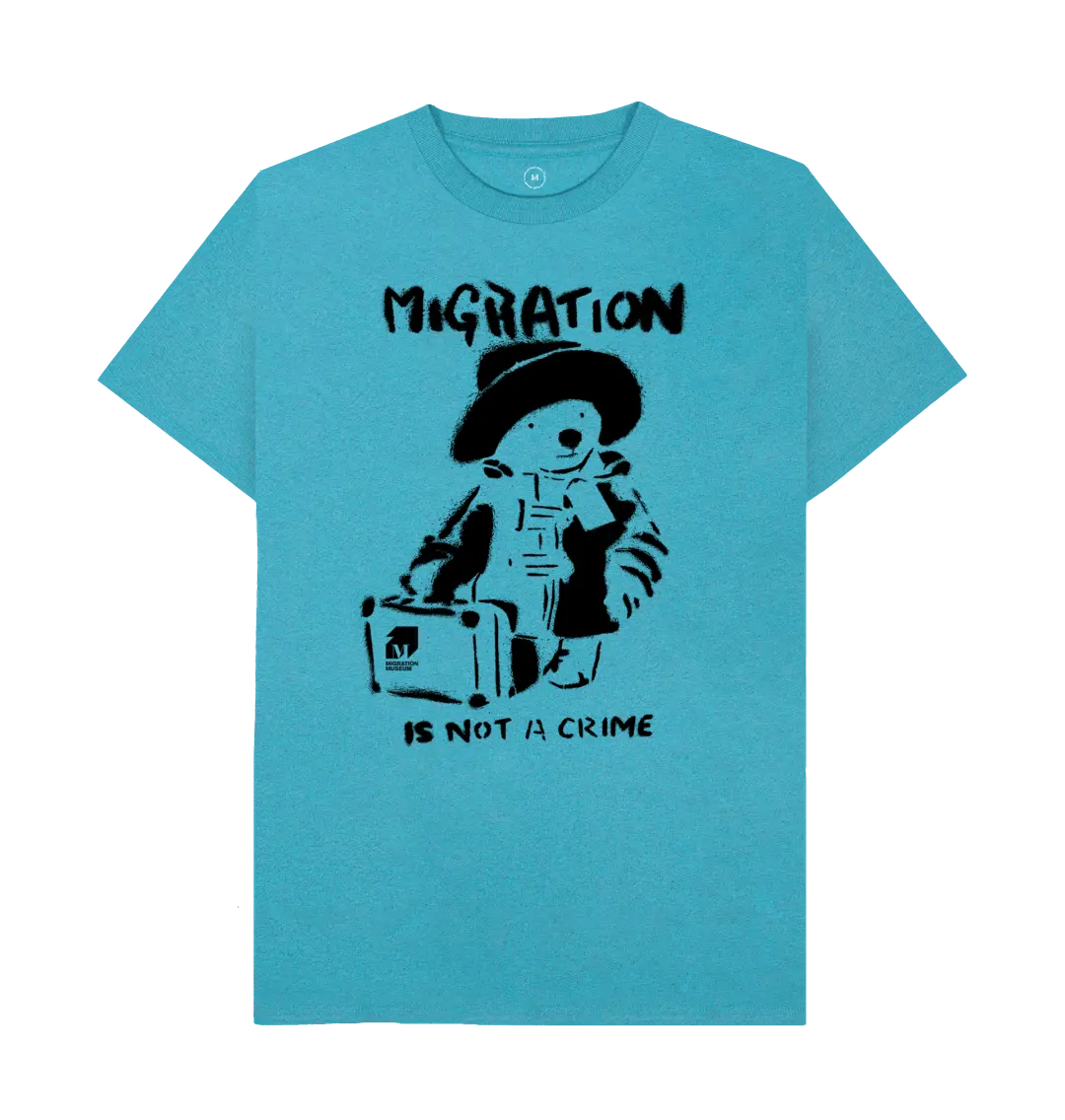 Ocean Blue Migration is not a Crime Unisex Remill\u00ae  Organic T-shirt