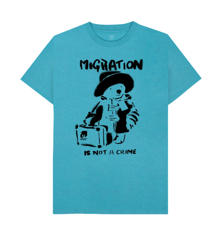 Ocean Blue Migration is not a Crime Unisex Remill\u00ae  Organic T-shirt