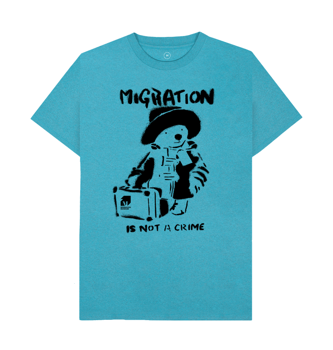 Ocean Blue Recycled Printed T-Shirt Front