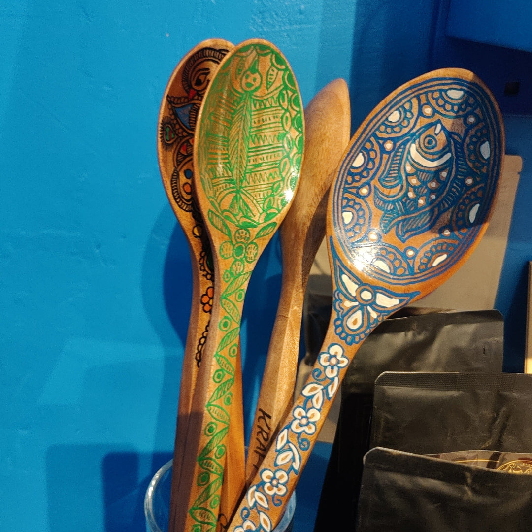 Kraftgurus Madhubani Wooden Spoon Kraftgurus
