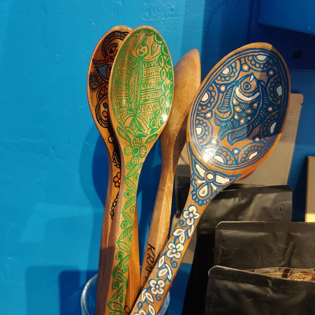 Kraftgurus Madhubani Wooden Spoon Kraftgurus