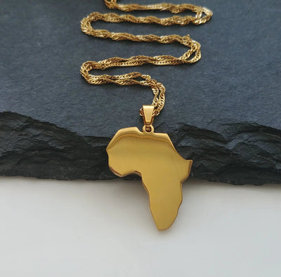 Isura - Pendant Necklace: Africa Map