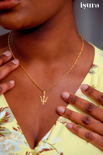 Isura - Pendant Necklace: Barbados Trident