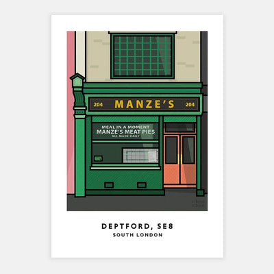 Chin Chin - Deptford Manze's Print - A4