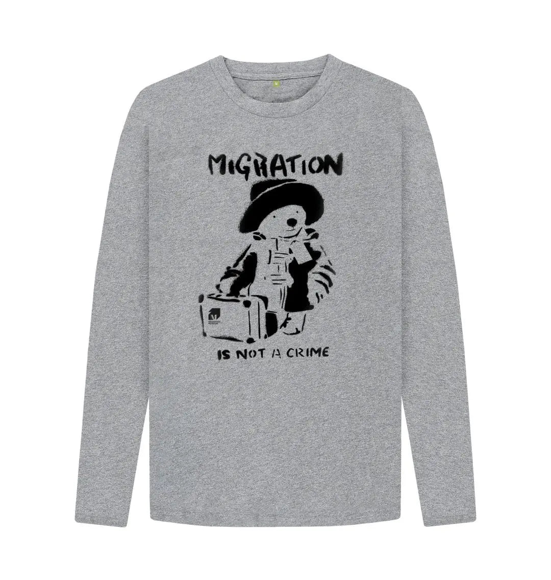 Migration Is Not A Crime - Organic Cotton Unisex Long-Sleeved Tee - Migration Museum Shop