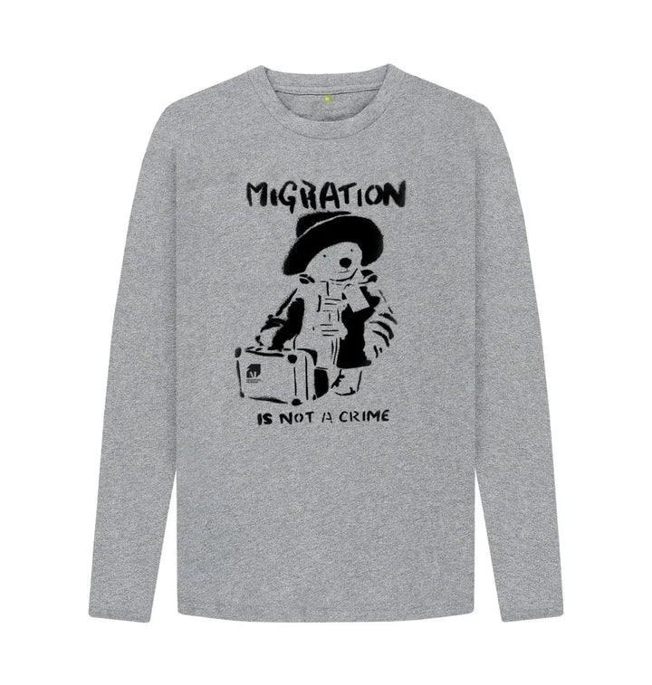 Migration Is Not A Crime - Organic Cotton Unisex Long-Sleeved Tee - Migration Museum Shop