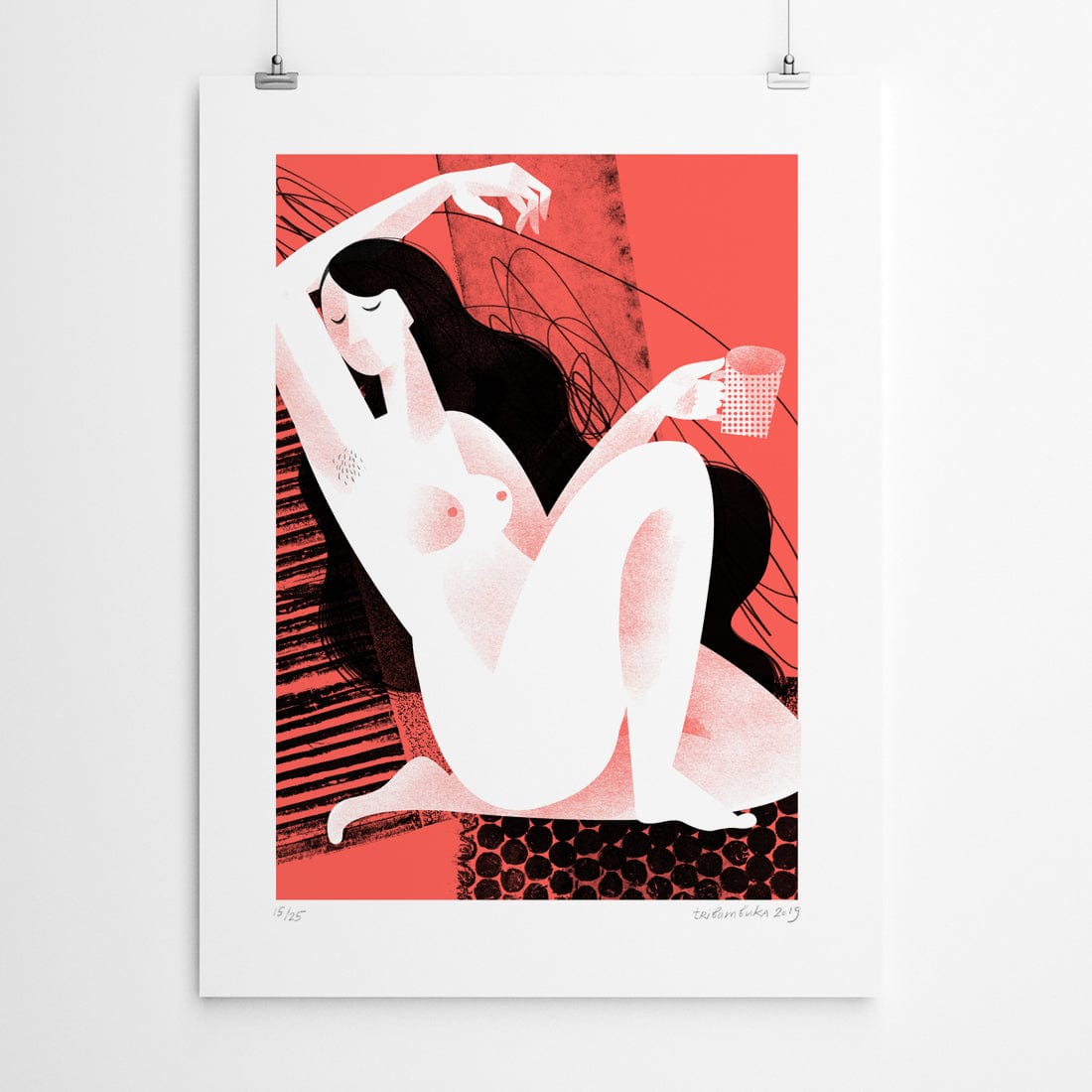 Anastasia Beltyukova - Home is Where I can be Naked A3 Print
