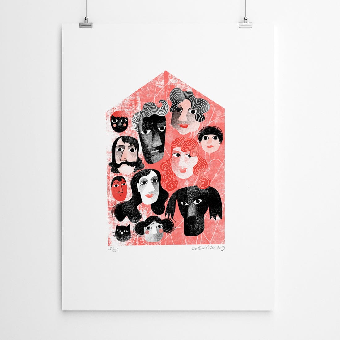 Anastasia Beltyukova - Home is Family A3 Print