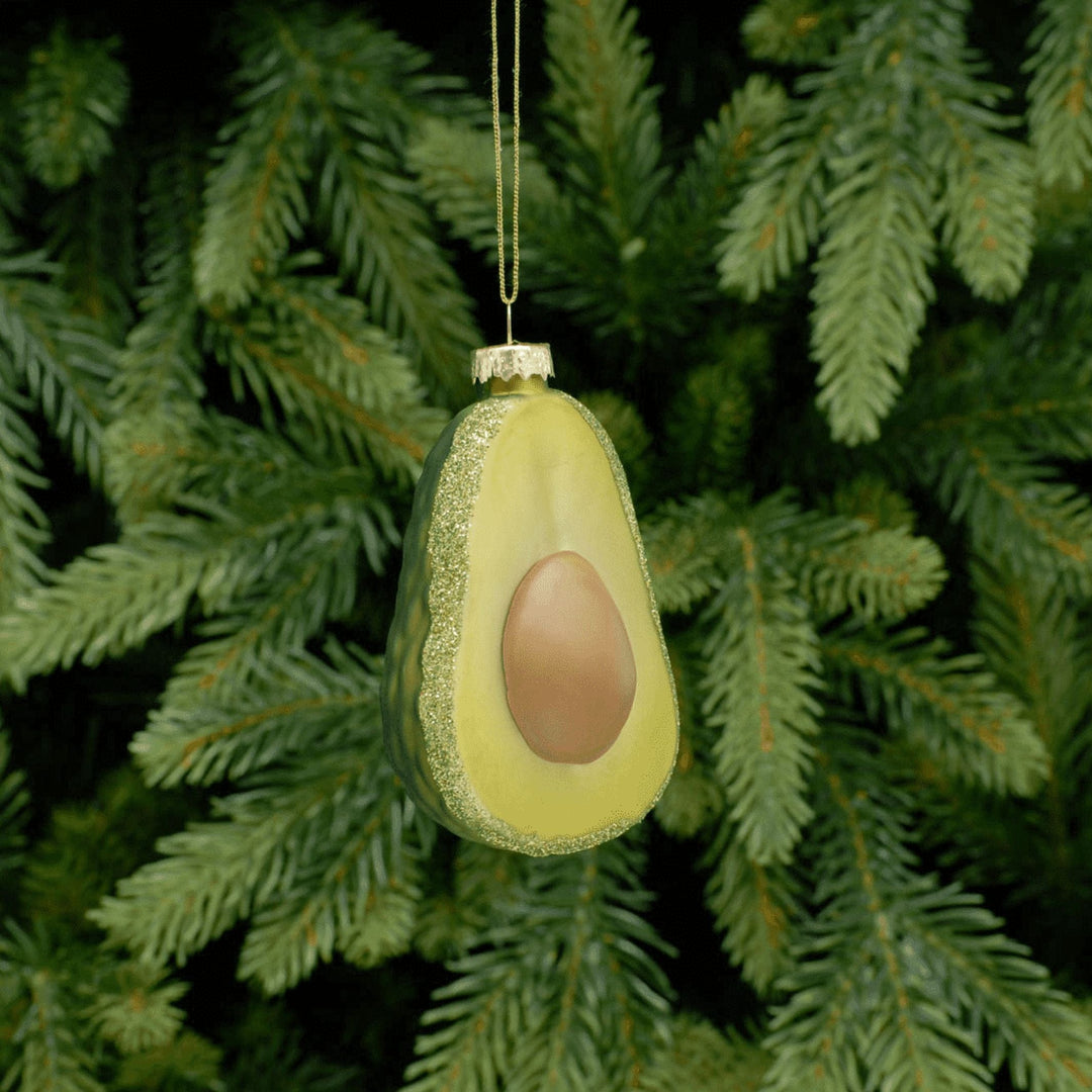 Festive Decoration - Glass Avocado Bauble Migration Museum